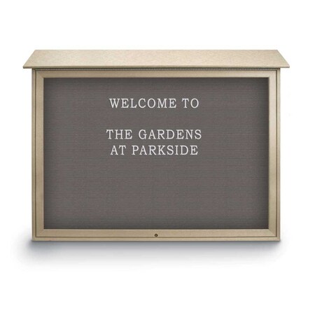 United Visual Products Indoor Enclosed Combo Board, 42"x32", White Frame/White Porc & Cloud UVCB4232W-WHTPORC-CLOUD